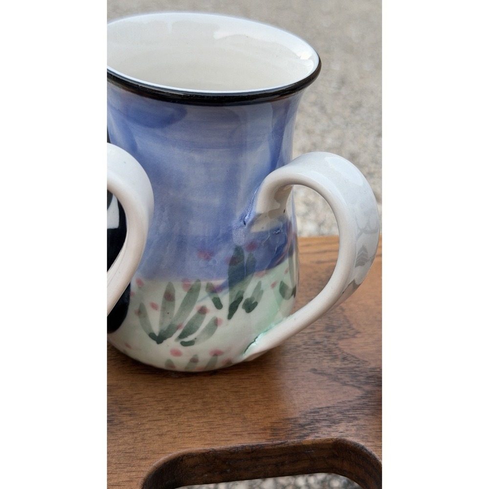 Karen Donleavy Designs Panda Mug Set of 3 Hand Painted Pottery Cups - Picture 9 of 15
